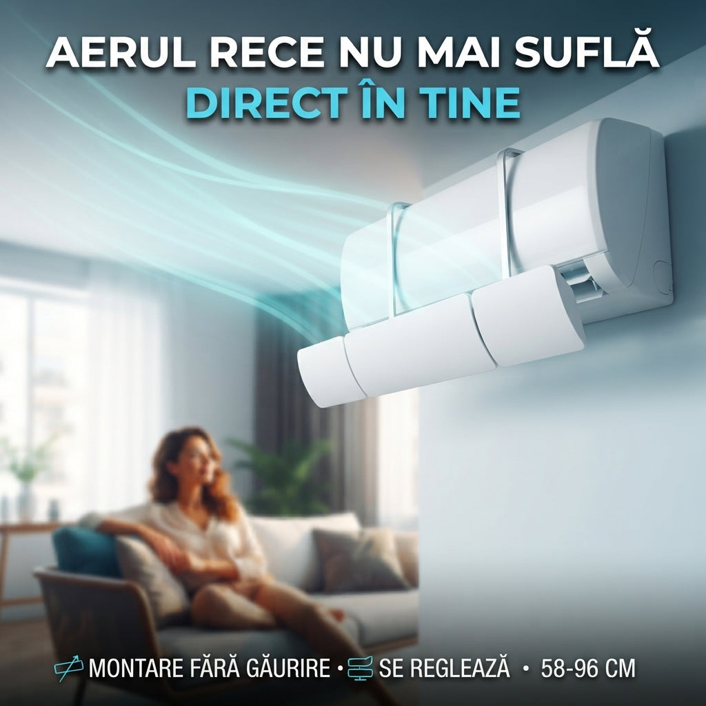 Deflector Reglabil Pentru Aer Condiționat AirCon™