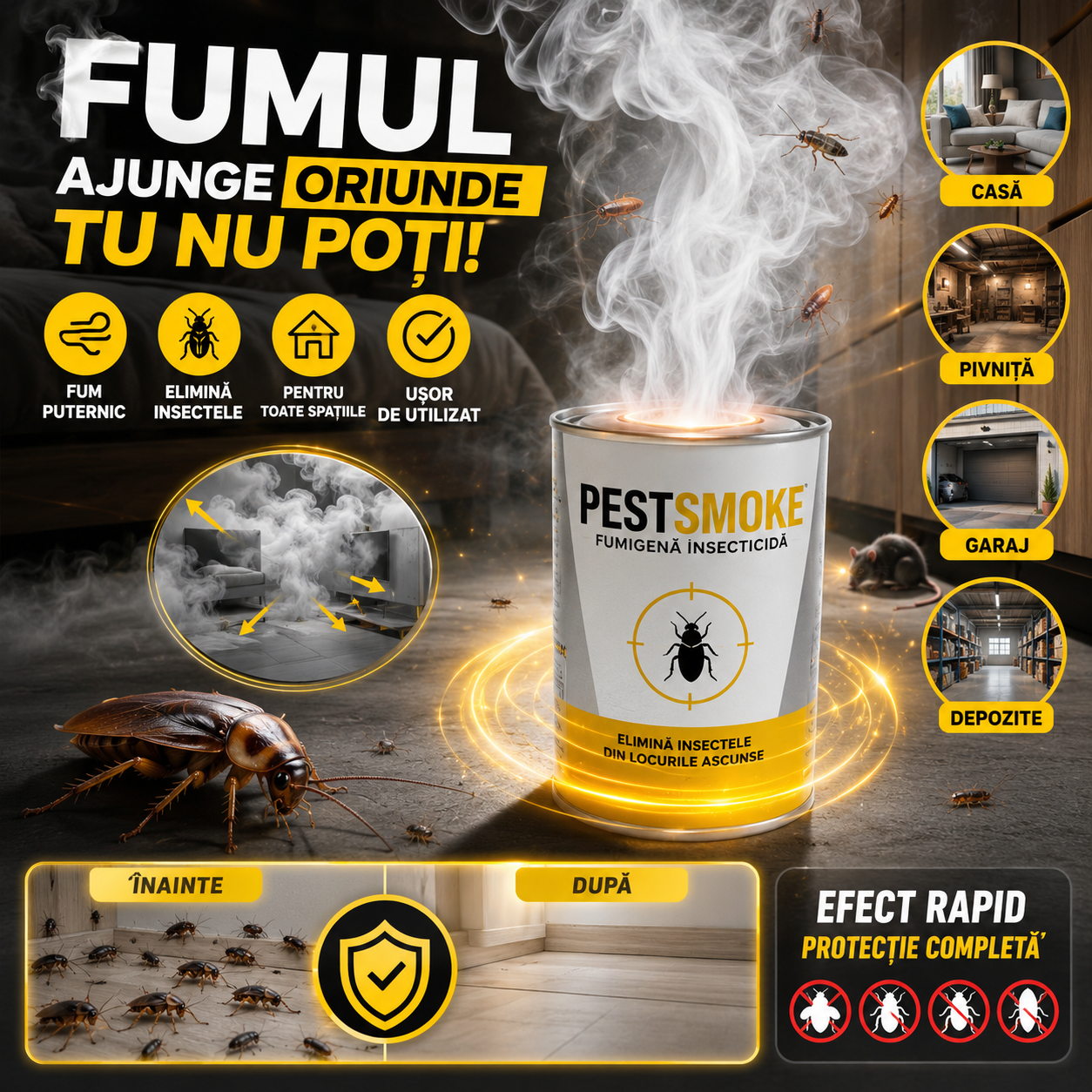 Fumigenă Anti-Dăunători PestSmoke™