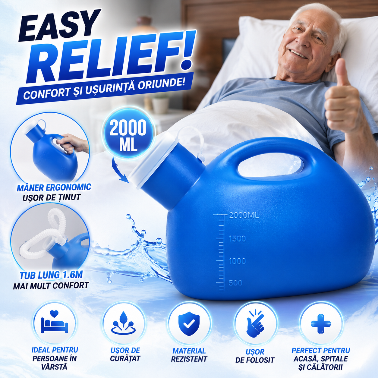 Recipient Urinar Pentru Bărbați – EasyRelief™