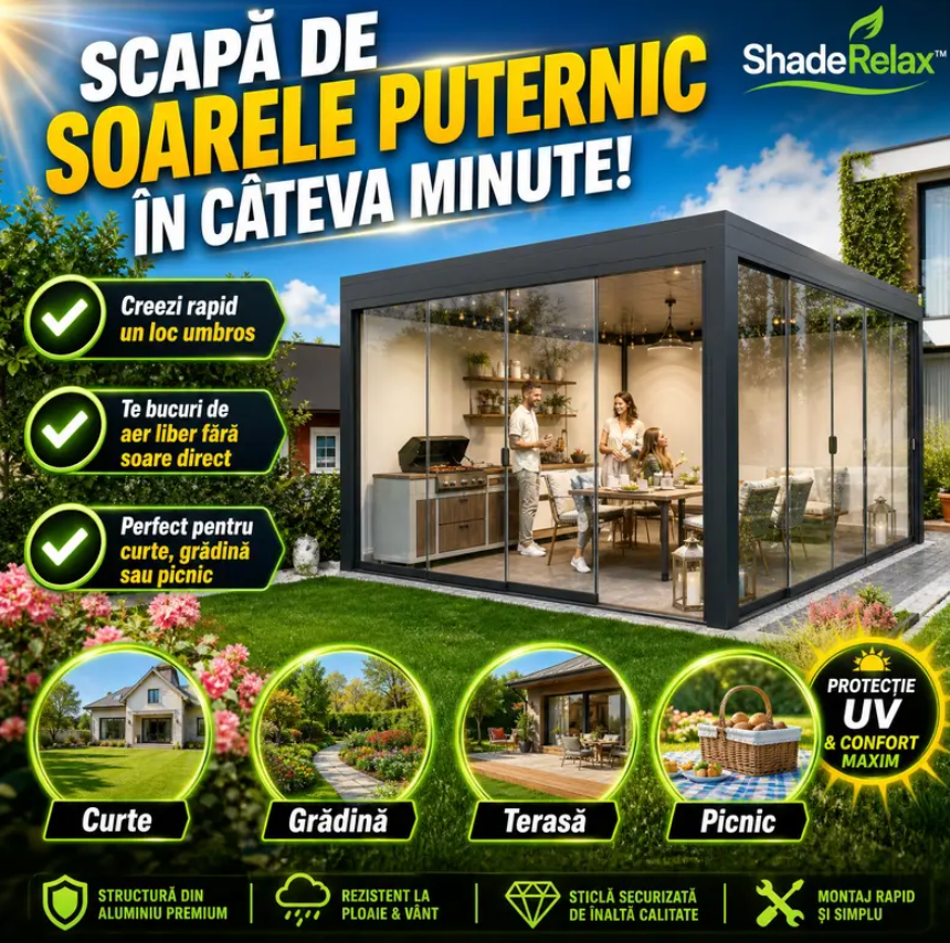 Foișor Pliabil Cu Montaj Rapid – ShadeRelax™