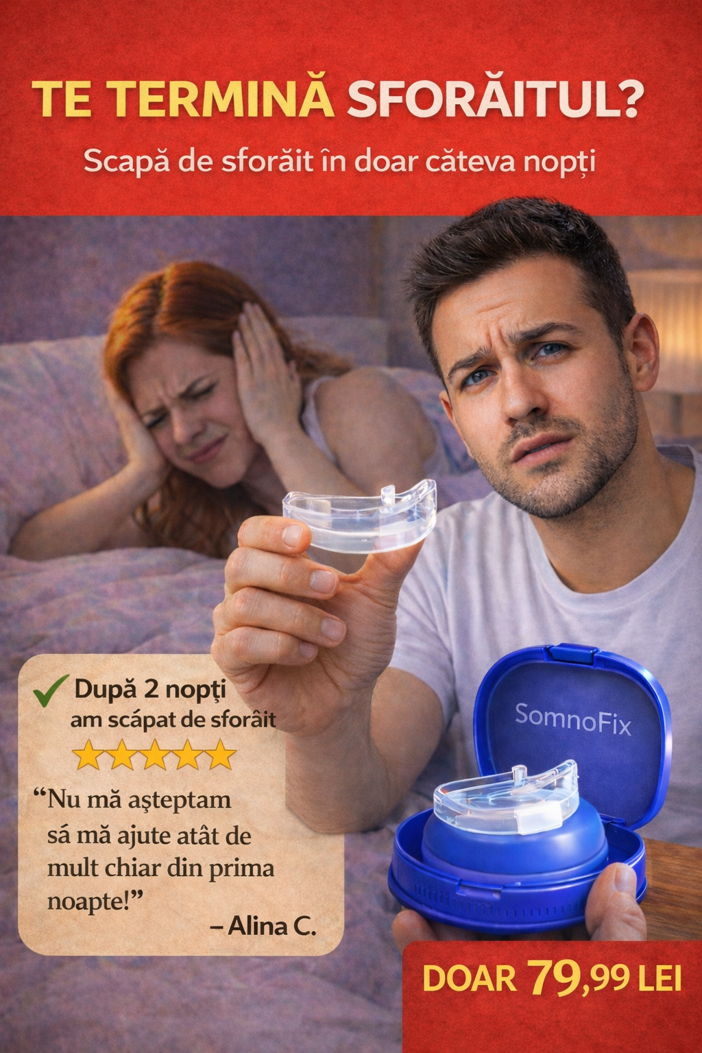 Gutiera de Noapte Reglabila-SomnoFix