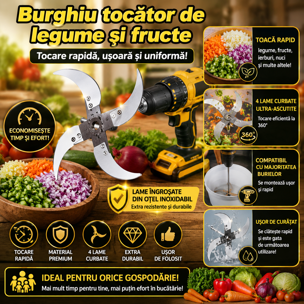 Burghiu Tocator de Legume