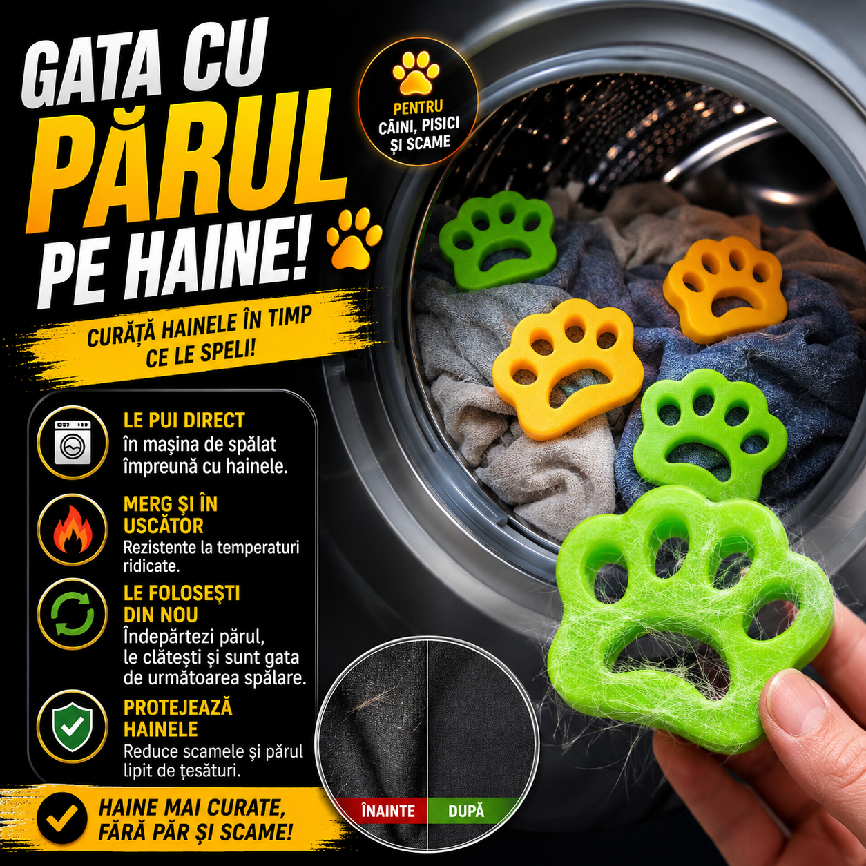 Cauciucuri Antipăr PetSmile™
