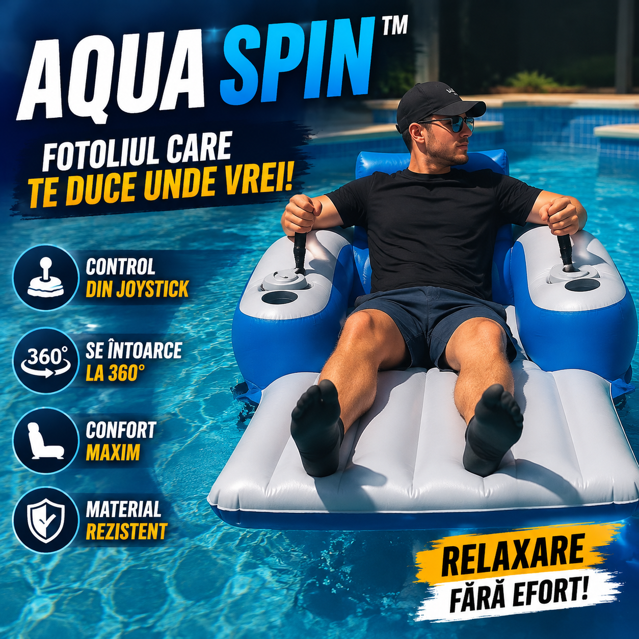 Fotoliu Electric Pentru Apă AquaSpin™