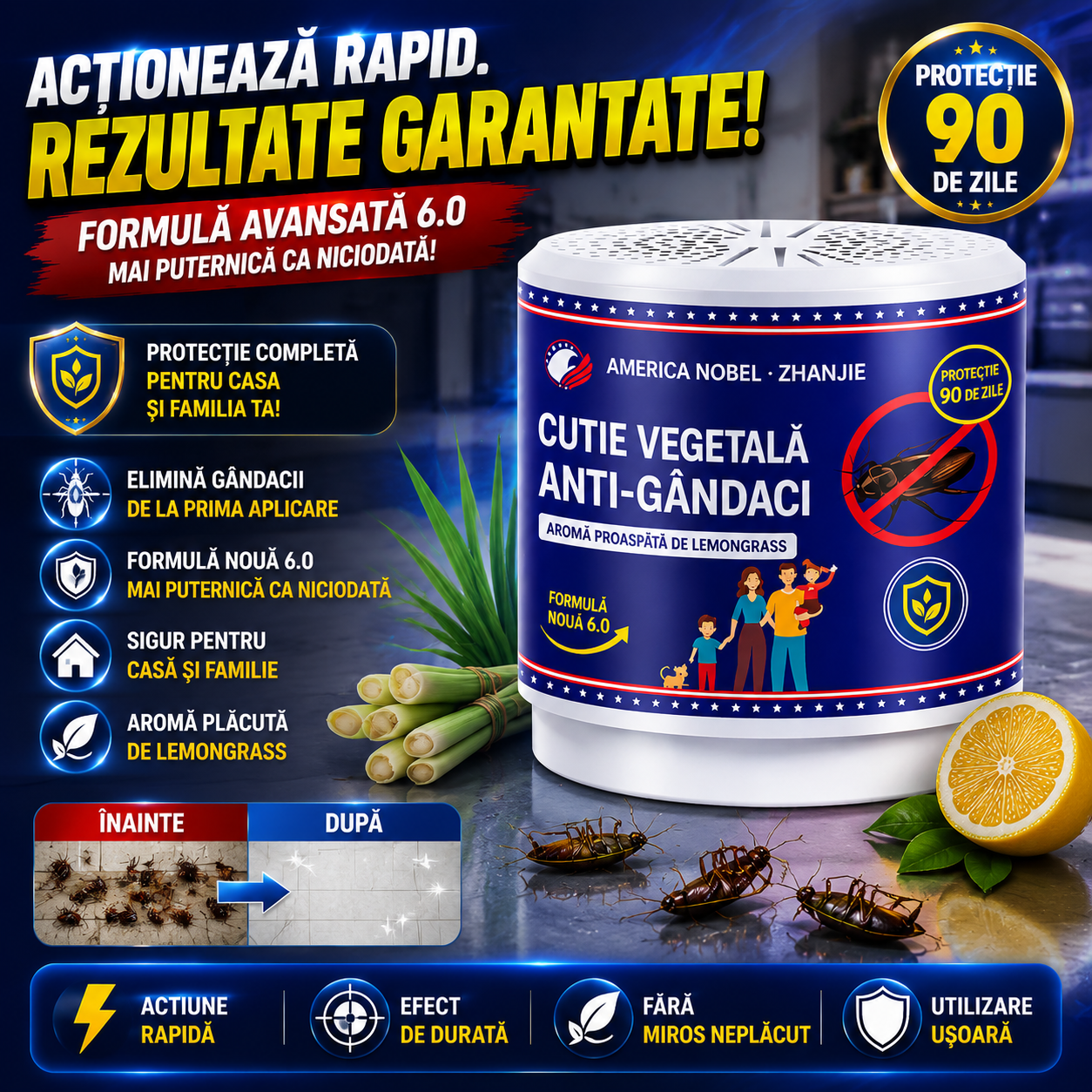 Cutii Pulbere Anti-Gândaci RoachStop™