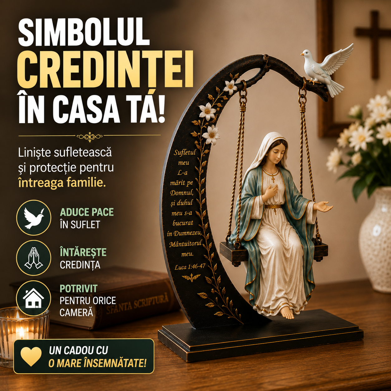 Statuetă Decorativă Maica Domnului GraceMaria™