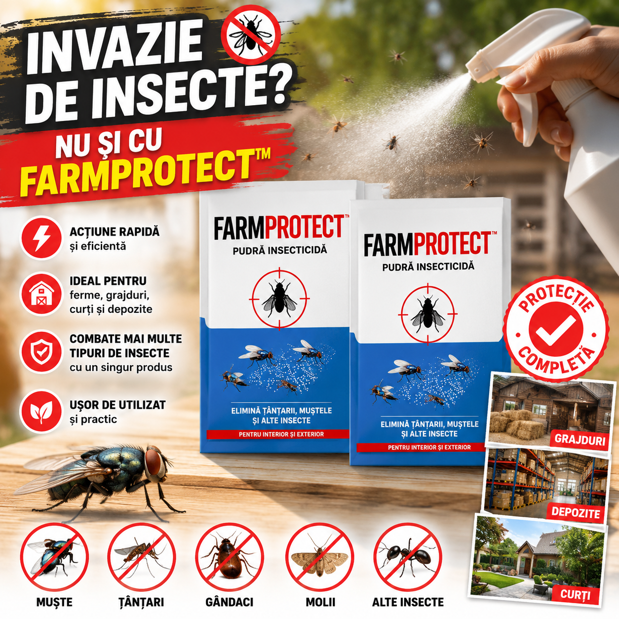 Soluție Anti-Țânțari Și Muște FarmProtect™